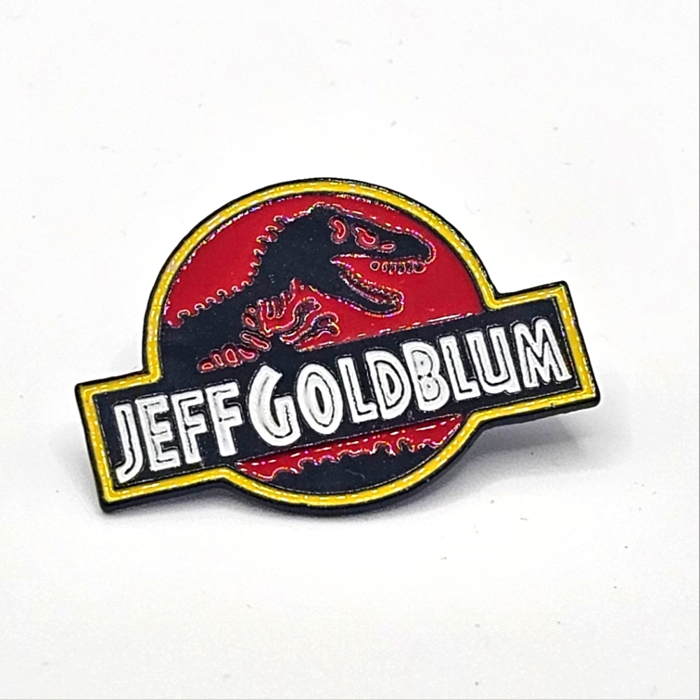 Jurassic Park Jeff Goldblum logo Enamel Pin